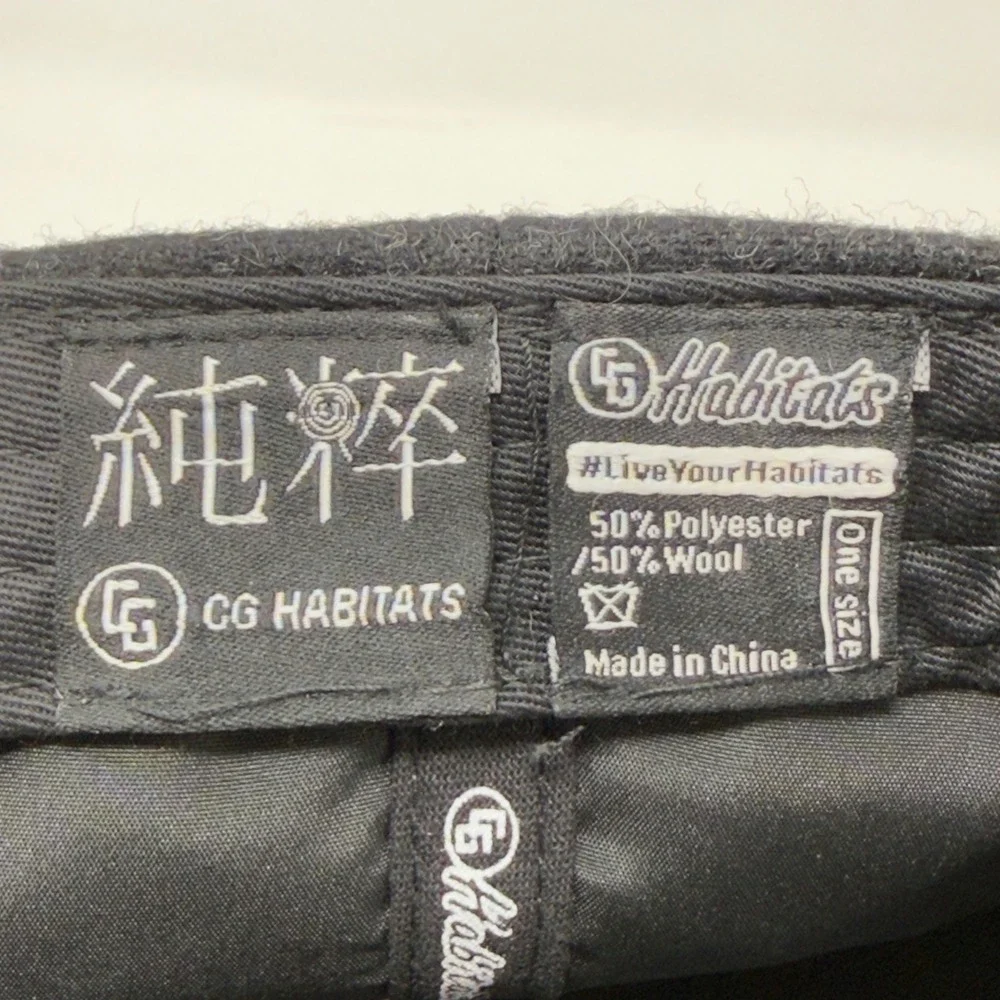 ActiveWake AWS 1982 Wool Blend Snapback Hat Charcoal Black One Size Adjustable‎